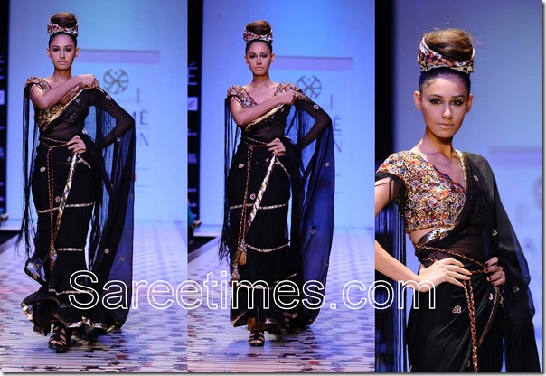 Priya_Puri_Black_Saree