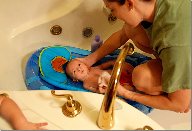 first bath