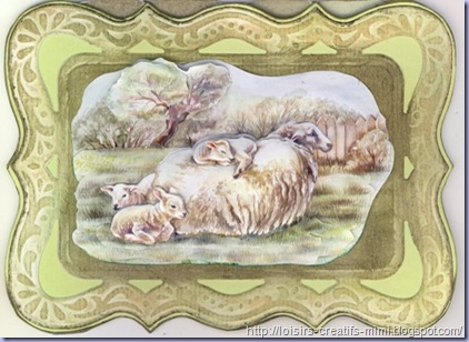carte chevalet moutons 3D
