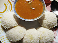 Idly/Idli with Sambar