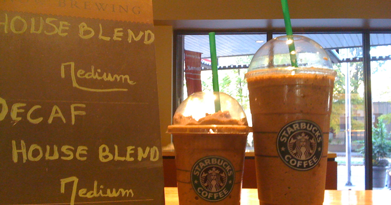 There And Back Again In The Footsteps Of A Phd Starbucks Double Chocolate Chip Frappuccino Tall And Venti