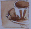 cafe, coffe, monocolor, aquarel·la, acuarela, watercolor, rmora