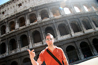 The classic G pose in front of the colosseum