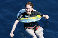 Kristy and her one kuna (about 18p) floatie