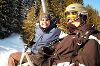Kir and Matt on the ski lift