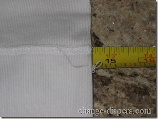 size 1 thirsties prefold length before prepping