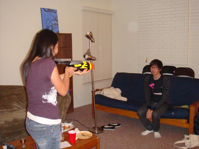see the flying dart?