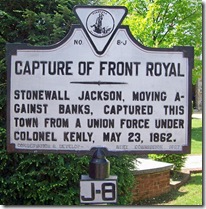 Capture of Front Royal Marker J-8