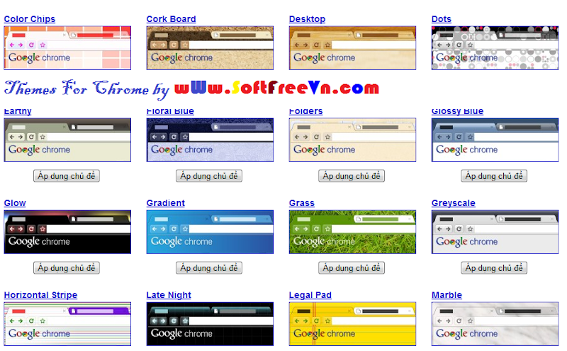 Change Themes for Chrome/ Thay đổi hình dáng cho trình duyệt Chrome