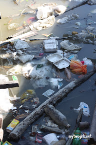Poluted sea around the fishing village