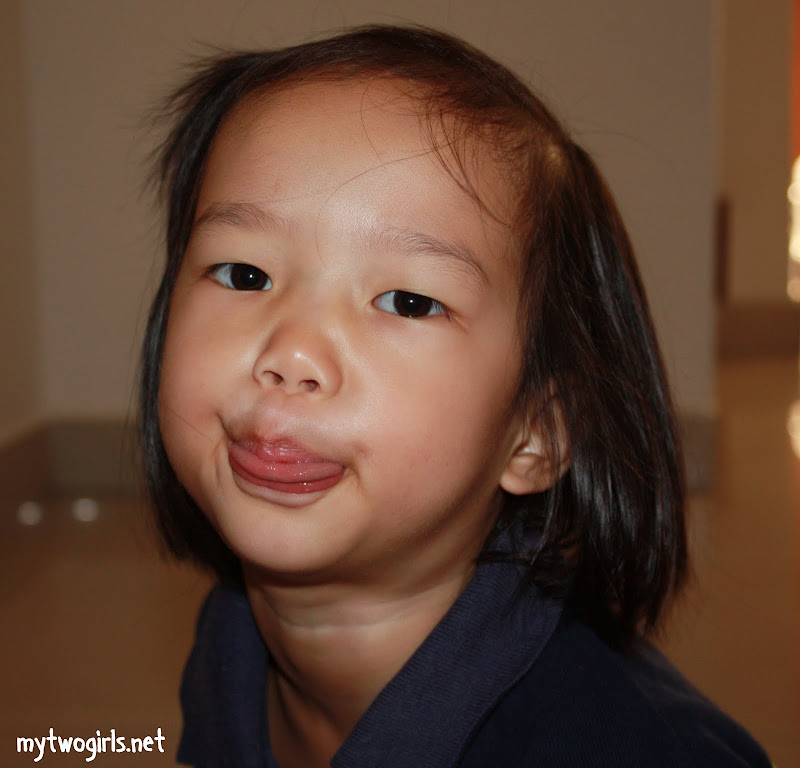 Zaria sticking out tongue