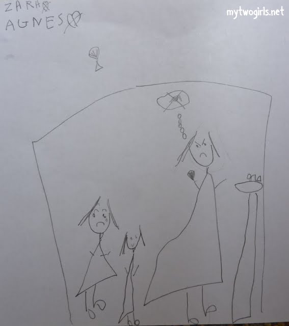 Zara's drawing of me being angry.