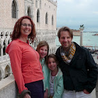 A stranger offers to take our picture.