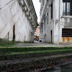 Slippery steps line the edge of the canals.