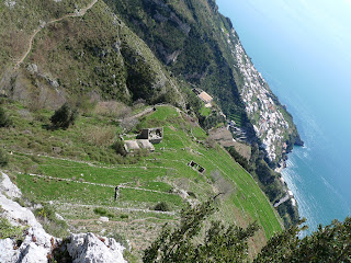 Pariano, two thousand feet down.