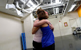 Trish and Helen hug.  What a great class!