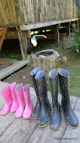 The jungle boots that got us through our stay in the amazon.