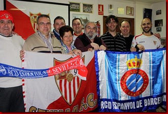11/02/09 RCDE ESPANYOL
HERMANAMIENTO PEÑAS DEL ESPANYOL Y DEL SEVILLA REMEMORANDO GLASGOW