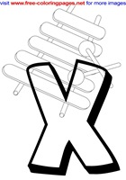 Alphabet_Coloring_Pages_X Alphabet_Coloring_Pages_X