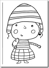 peru niña  jugarycolorear