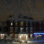 Downtown Northfield hoar frost at night