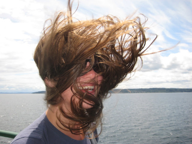We took a ferry and met some wind