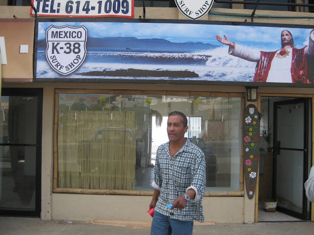 Skeezy surfshop dude.