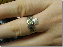 Green on my claddagh ring