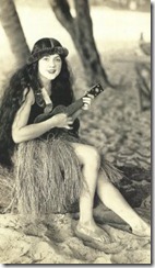 HawaiiHulaGirlBeautyUkelele1916