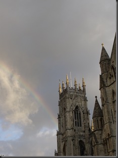 York Minster, plus rainbow. God's a photographer.