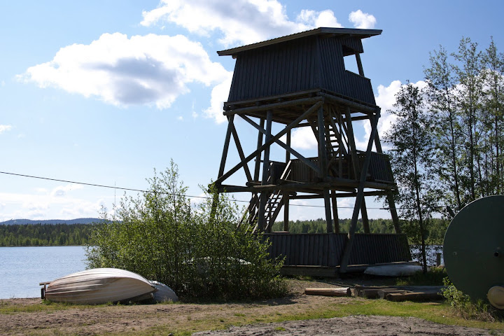 Mooie toren op de camping.