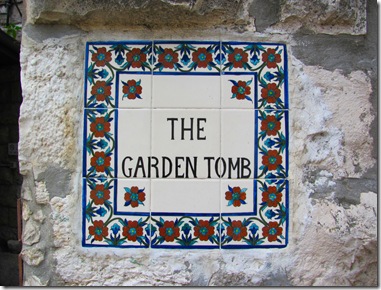 The Garden Tomb Sign