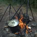 Feuerstelle am Mittag