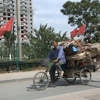 Chinese auf Lastenfahrrad