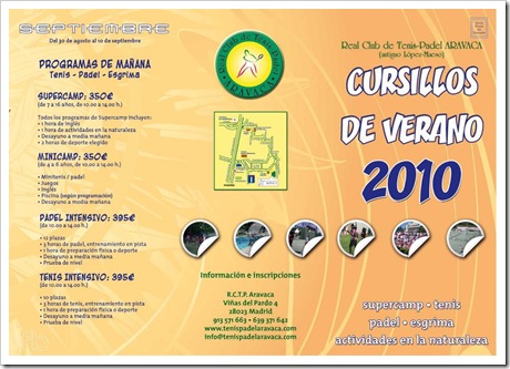 Cursos de Verano Real Club Tenis y Padel ARAVACA Lopez Maeso 2010_1