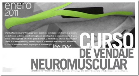 Curso Vendaje Neuromuscular o Kinesio taping en barcelona 2011