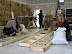 The 2x4 box beam top plates are insulated with sheep's wool