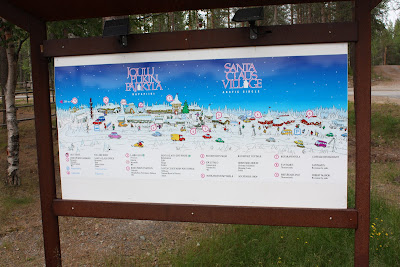Mapa de accesos de Santa Claus Village