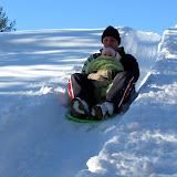 Sledding with daddy after Blizzard '09! (December)