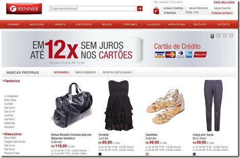 Maria Vitrine - Blog de Compras, Moda e Promoções em Curitiba.: Renner:  Canal de compras online. Loja Virtual