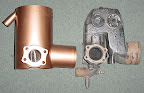 Aftermarket Marine Exhaust Riser Cans for 32' Bayliner powered by 135 and 150 hp Hino engines. These light weight stainless steel risers replace the stock cast iron Hino risers. These stainless steel aftermarket risers built by National Marine Exhaust, ar