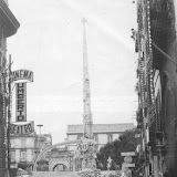 Il Giglio del Bettoliere fermo nei giorni precedenti la ballata in piazza G. Bruno; anno 1984.