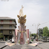 La Barca in piazza Immacolata i giorni prima della festa; anno 2006.