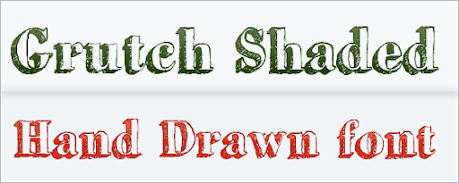 Grutch Shaded - Free Hand Drawn Font Grutch Shaded - Free Hand Drawn Font