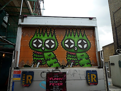 two owls on a van