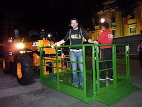 man on JCB platform lift
