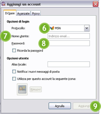 Collegarsi a MSN