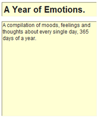 A Year of Emotions (Flickr idea)