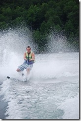 July camp Drew waterskiing