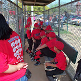 Hanging out in the dugout